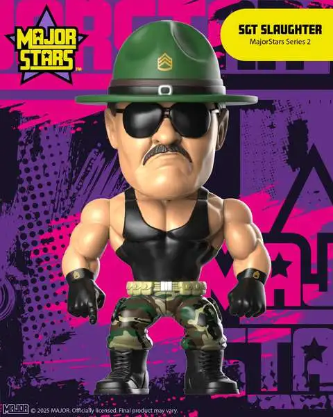 Major Stars WWE Wreslting Sgt Slaughter Action Figure (Pre-Order ships June)