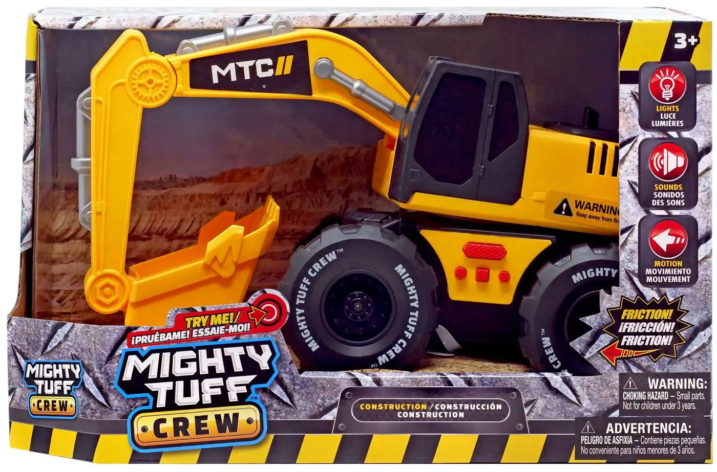 Mighty Tuff Crew Construction Excavator Vehicle [Lights & Sounds]