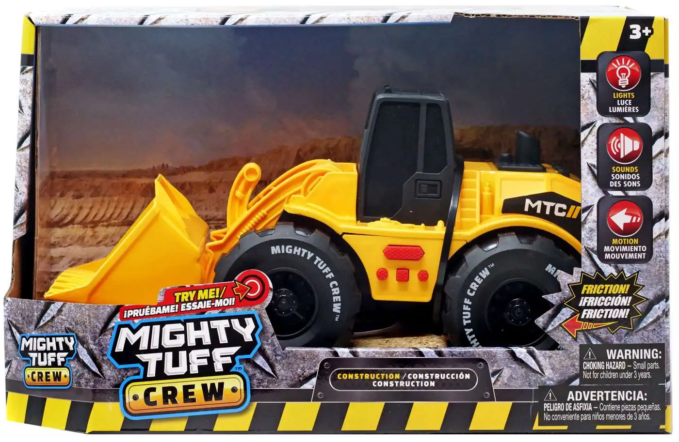 Mighty Tuff Crew Construction Front Loader Vehicle [Lights & Sounds, Damaged Package]