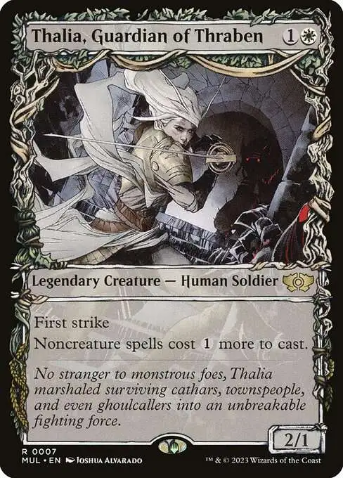 MtG March of the Machine Multiverse Legends Rare Thalia, Guardian of Thraben #7 [Showcase]