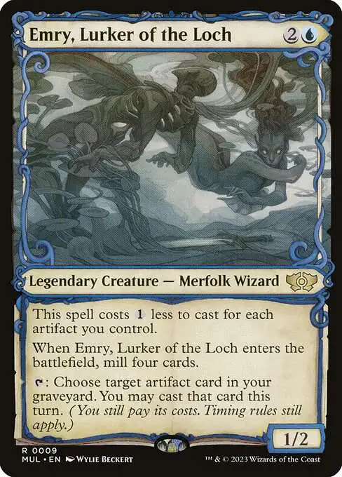 Magic The Gathering March of the Machine Multiverse Legends Single Card  Rare Emry, Lurker of the Loch 9 Showcase - ToyWiz
