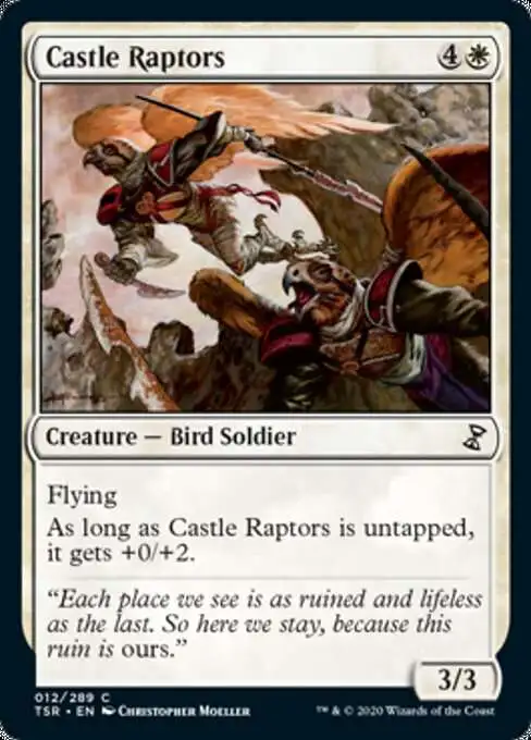 MtG Trading Card Game Time Spiral Remastered Common Foil Castle Raptors #12