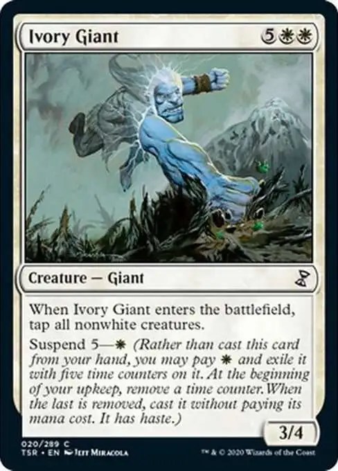 MtG Trading Card Game Time Spiral Remastered Common Ivory Giant #20