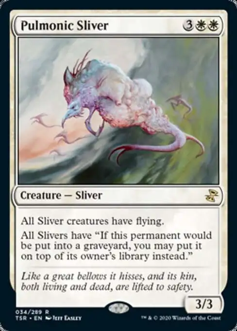 Magic The Gathering Trading Card Game Time Spiral Remastered Single Card  Rare Pulmonic Sliver 34 Foil - ToyWiz