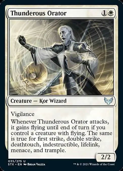 MtG Strixhaven: School of Mages Uncommon Thunderous Orator #35