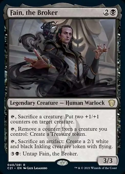 MtG Commander 2021 Rare Fain, the Broker #40 MtG Commander 2021 Rare Fain, the Broker #40