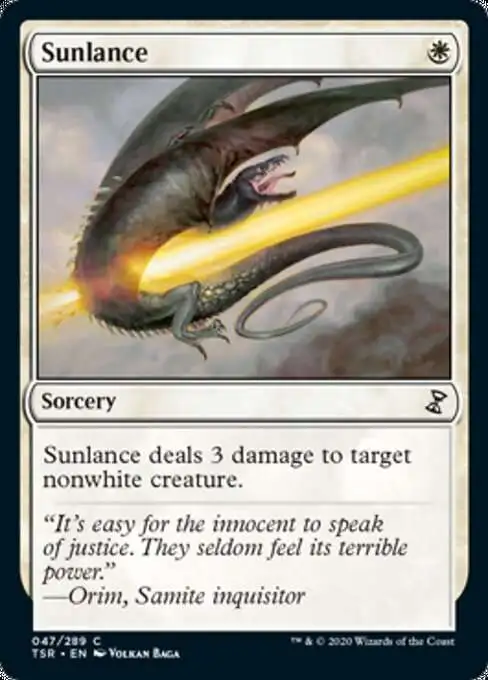 MtG Trading Card Game Time Spiral Remastered Common Sunlance #47