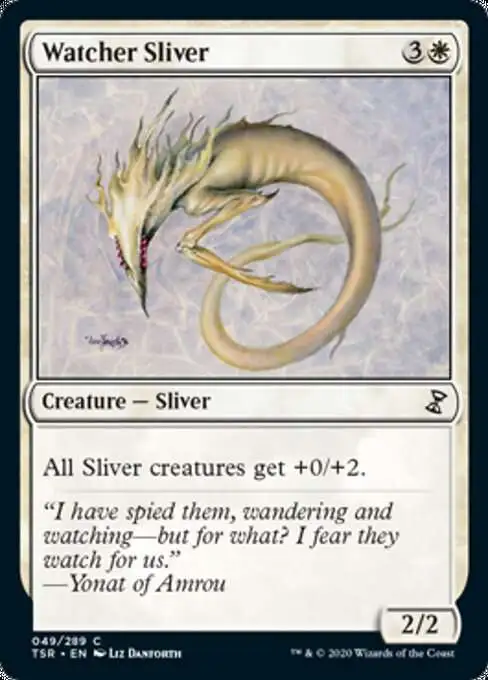 MtG Trading Card Game Time Spiral Remastered Common Watcher Sliver #49