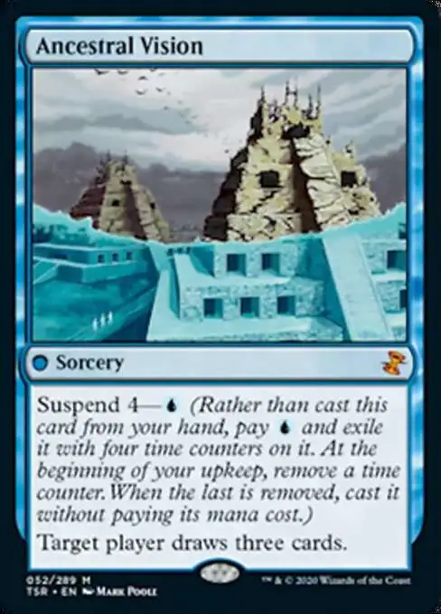 Magic The Gathering Trading Card Game Time Spiral Remastered Single Card Mythic Rare Ancestral Vision 52 - ToyWiz Magic The Gathering Trading Card Game Time Spiral Remastered Single Card Mythic Rare Ancestral Vision 52 - ToyWiz