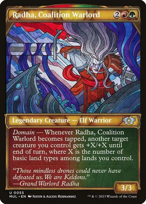 MtG March of the Machine Multiverse Legends Uncommon Radha, Coalition Warlord #55 [Showcase]