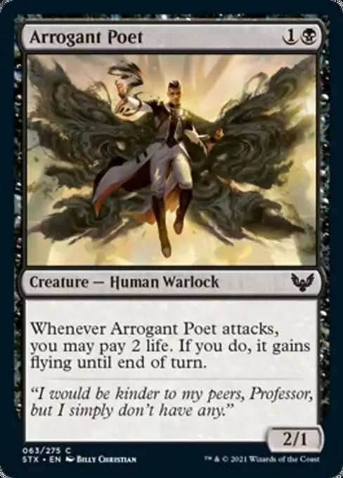 MtG Strixhaven: School of Mages Common Foil Arrogant Poet #63