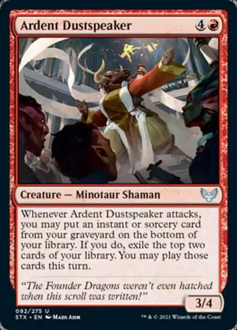 MtG Strixhaven: School of Mages Uncommon Ardent Dustspeaker #92