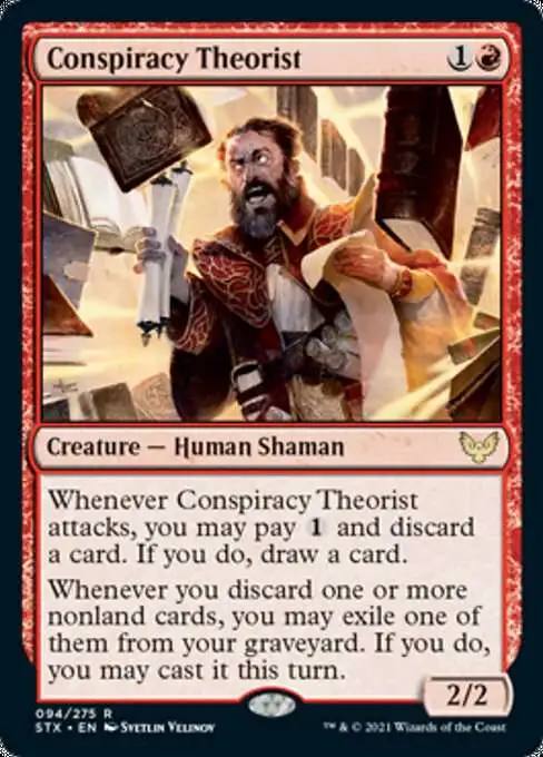 MtG Strixhaven: School of Mages Rare Foil Conspiracy Theorist #94