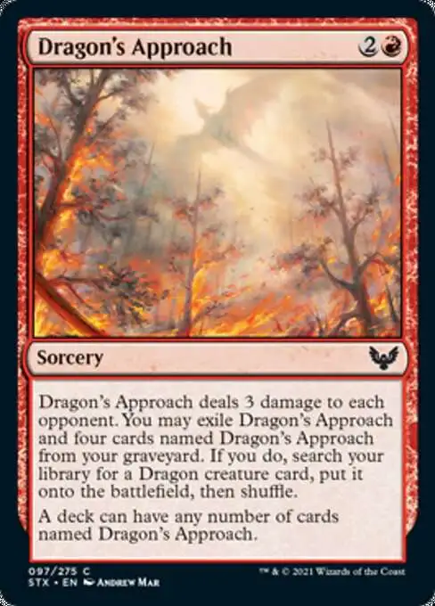 MtG Strixhaven: School of Mages Common FOIL Dragon's Approach #97