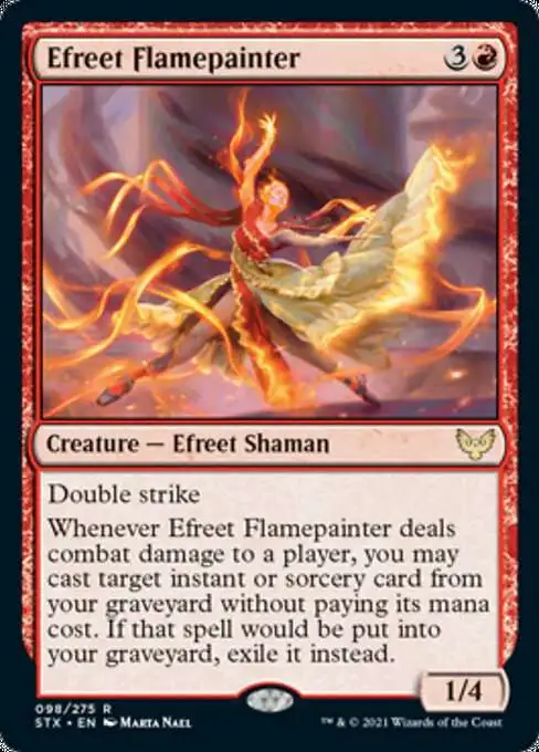 MtG Strixhaven: School of Mages Rare Efreet Flamepainter #98