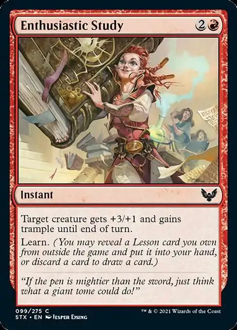 Magic The Gathering Strixhaven School of Mages Single Card Common  Enthusiastic Study 99 - ToyWiz