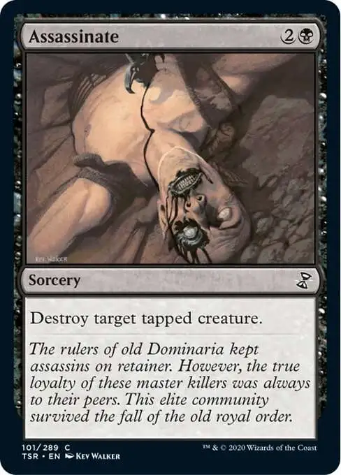 MtG Trading Card Game Time Spiral Remastered Common Assassinate #101