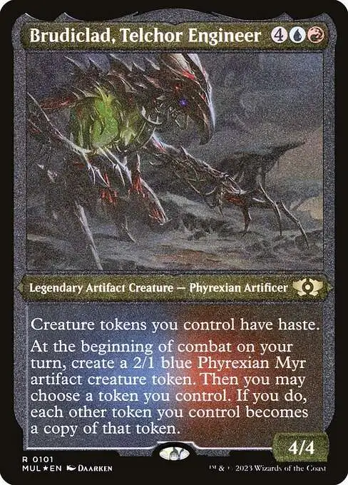 MtG March of the Machine Multiverse Legends Rare Brudiclad, Telchor Engineer #101 [Foil Etched]