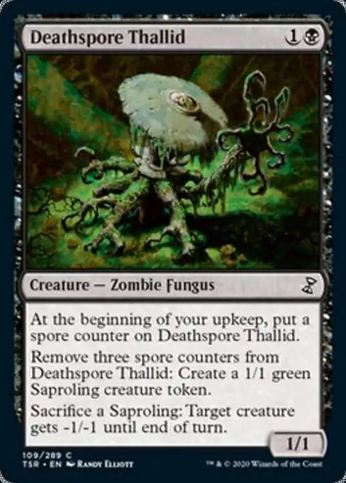 MtG Trading Card Game Time Spiral Remastered Common Deathspore Thallid #109