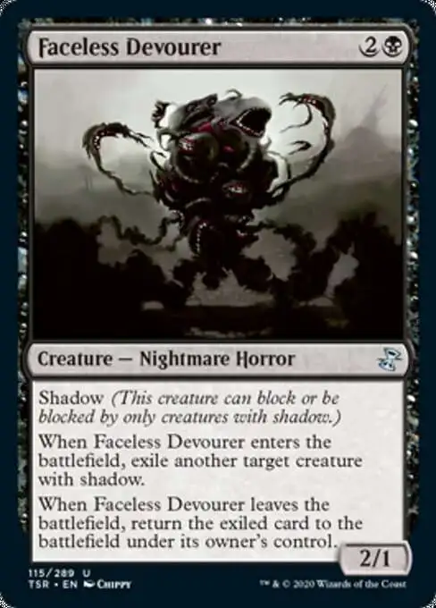 MtG Trading Card Game Time Spiral Remastered Uncommon Faceless Devourer #115