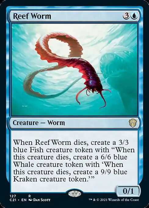 MtG Commander 2021 Rare Reef Worm #127