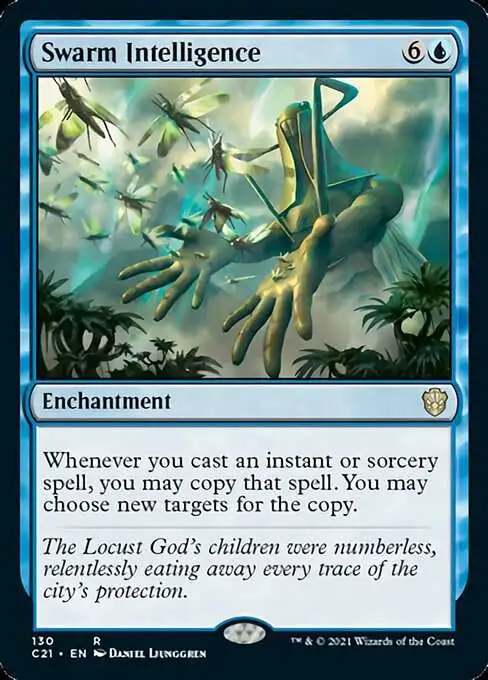 MtG Commander 2021 Rare Swarm Intelligence #130