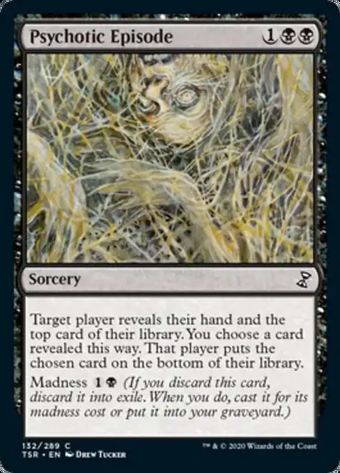 Magic The Gathering Trading Card Game Time Spiral Remastered Single Card Common Psychotic Episode 132 - ToyWiz Magic The Gathering Trading Card Game Time Spiral Remastered Single Card Common Psychotic Episode 132 - ToyWiz