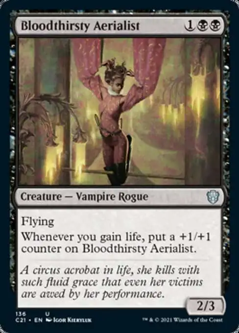 MtG Commander 2021 Uncommon Bloodthirsty Aerialist #136
