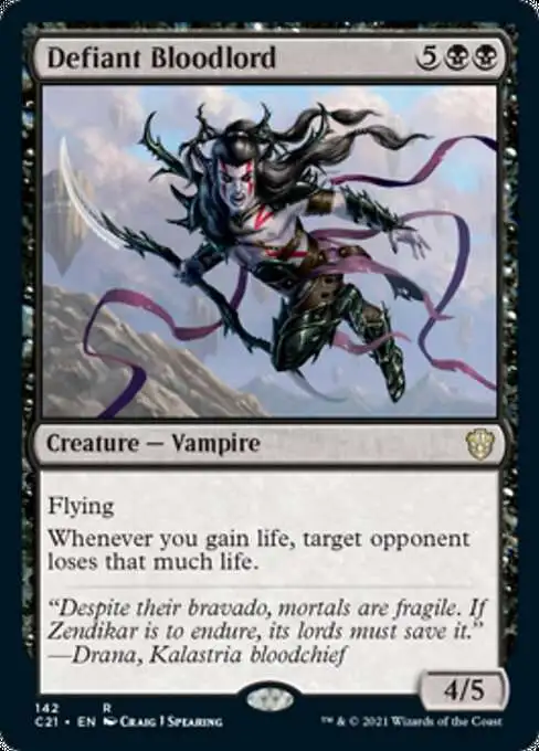 MtG Commander 2021 Rare Defiant Bloodlord #142
