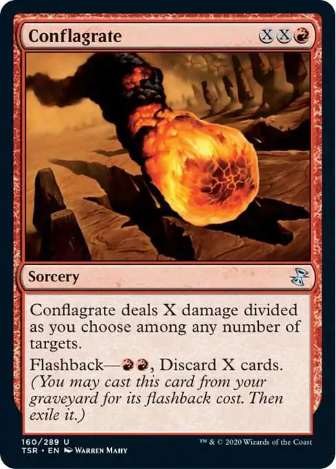 MtG Trading Card Game Time Spiral Remastered Uncommon Conflagrate #160
