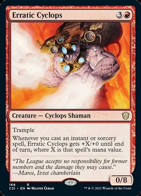 MtG Commander 2021 Rare Erratic Cyclops #166