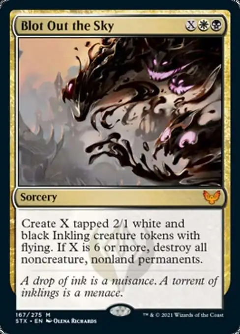 MtG Strixhaven: School of Mages Mythic Rare Blot Out the Sky #167