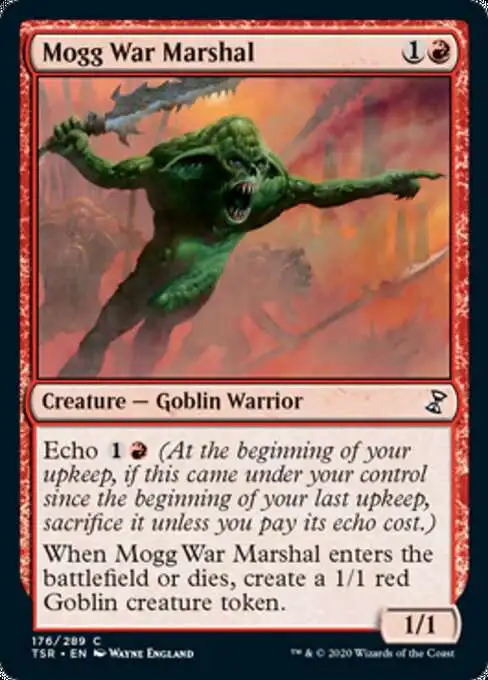 MtG Trading Card Game Time Spiral Remastered Common Mogg War Marshal #176