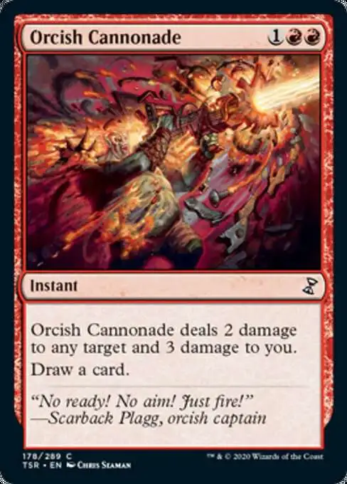 MtG Trading Card Game Time Spiral Remastered Common Orcish Cannonade #178