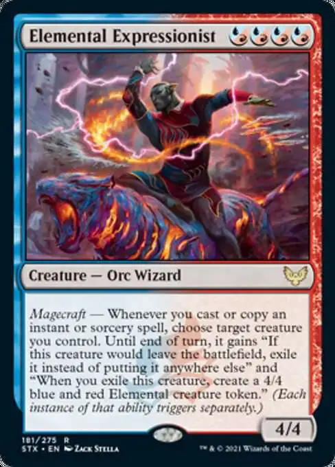 MtG Strixhaven: School of Mages Rare Foil Elemental Expressionist #181