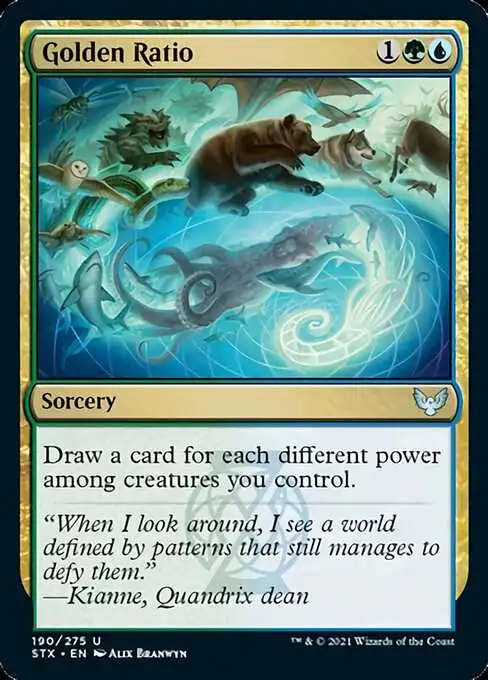 MtG Strixhaven: School of Mages Uncommon Foil Golden Ratio #190