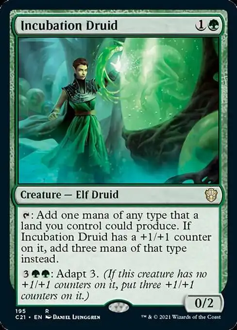 MtG Commander 2021 Rare Incubation Druid #195