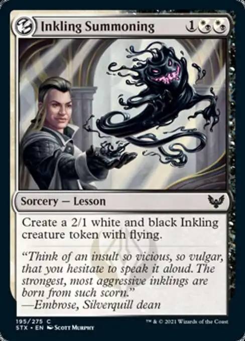 MtG Strixhaven: School of Mages Common Foil Inkling Summoning #195