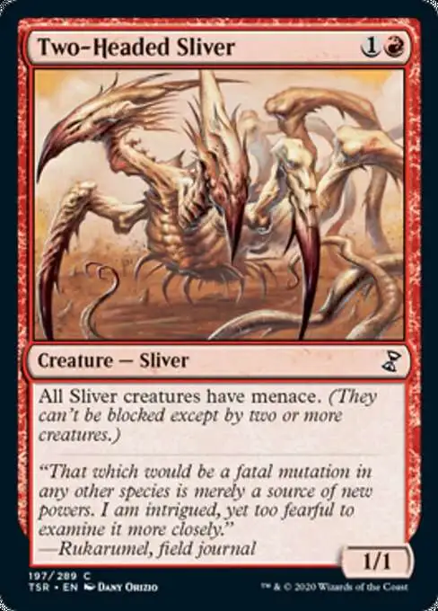 MtG Trading Card Game Time Spiral Remastered Common Two-Headed Sliver #197 MtG Trading Card Game Time Spiral Remastered Common Two-Headed Sliver #197