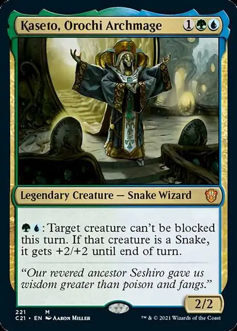 MtG Commander 2021 Mythic Rare Kaseto, Orochi Archmage #221