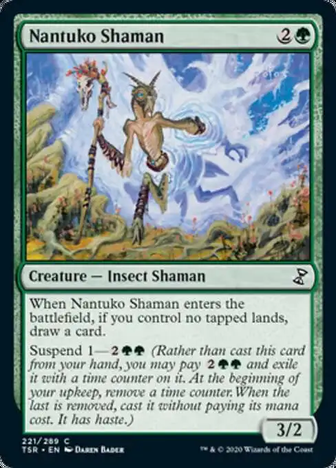 MtG Trading Card Game Time Spiral Remastered Common Nantuko Shaman #221