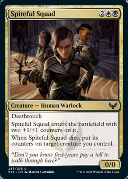 MtG Strixhaven: School of Mages Common Foil Spiteful Squad #237