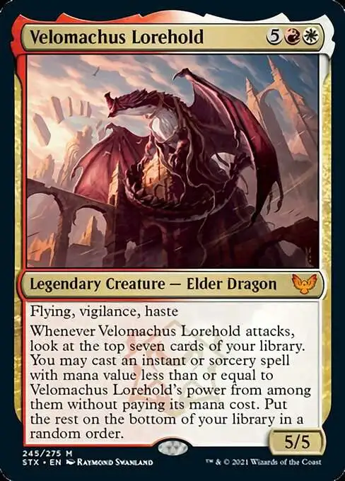 MtG Strixhaven: School of Mages Mythic Rare Velomachus Lorehold #245