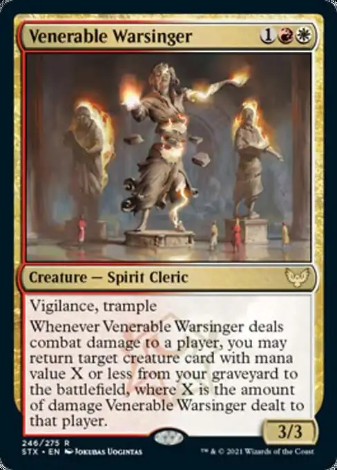 MtG Strixhaven: School of Mages Rare Venerable Warsinger #246