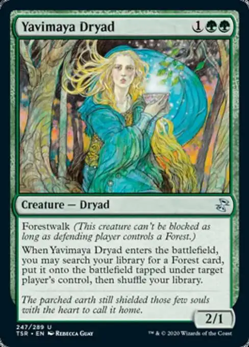 MtG Trading Card Game Time Spiral Remastered Uncommon Yavimaya Dryad #247
