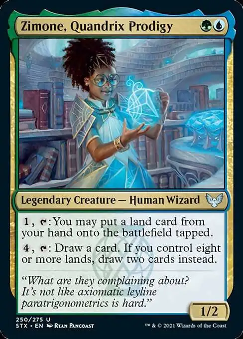 MtG Strixhaven: School of Mages Uncommon Zimone, Quandrix Prodigy #250
