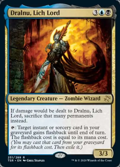 MtG Trading Card Game Time Spiral Remastered Rare Dralnu, Lich Lord #251