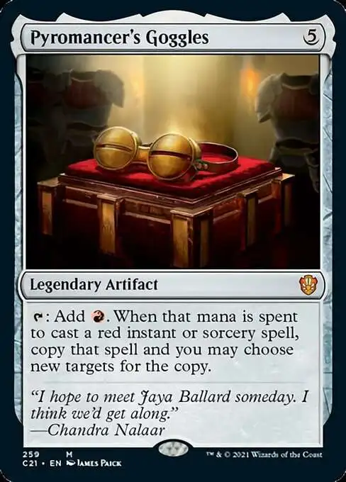 MtG Commander 2021 Mythic Rare Pyromancer's Goggles #259