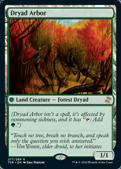 MtG Trading Card Game Time Spiral Remastered Rare Dryad Arbor #277