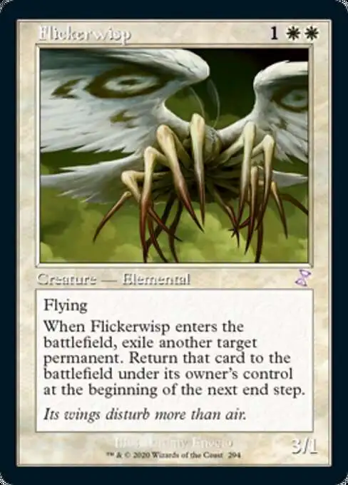 MtG Trading Card Game Time Spiral Remastered Timeshifted Flickerwisp #294 [Timeshifted]